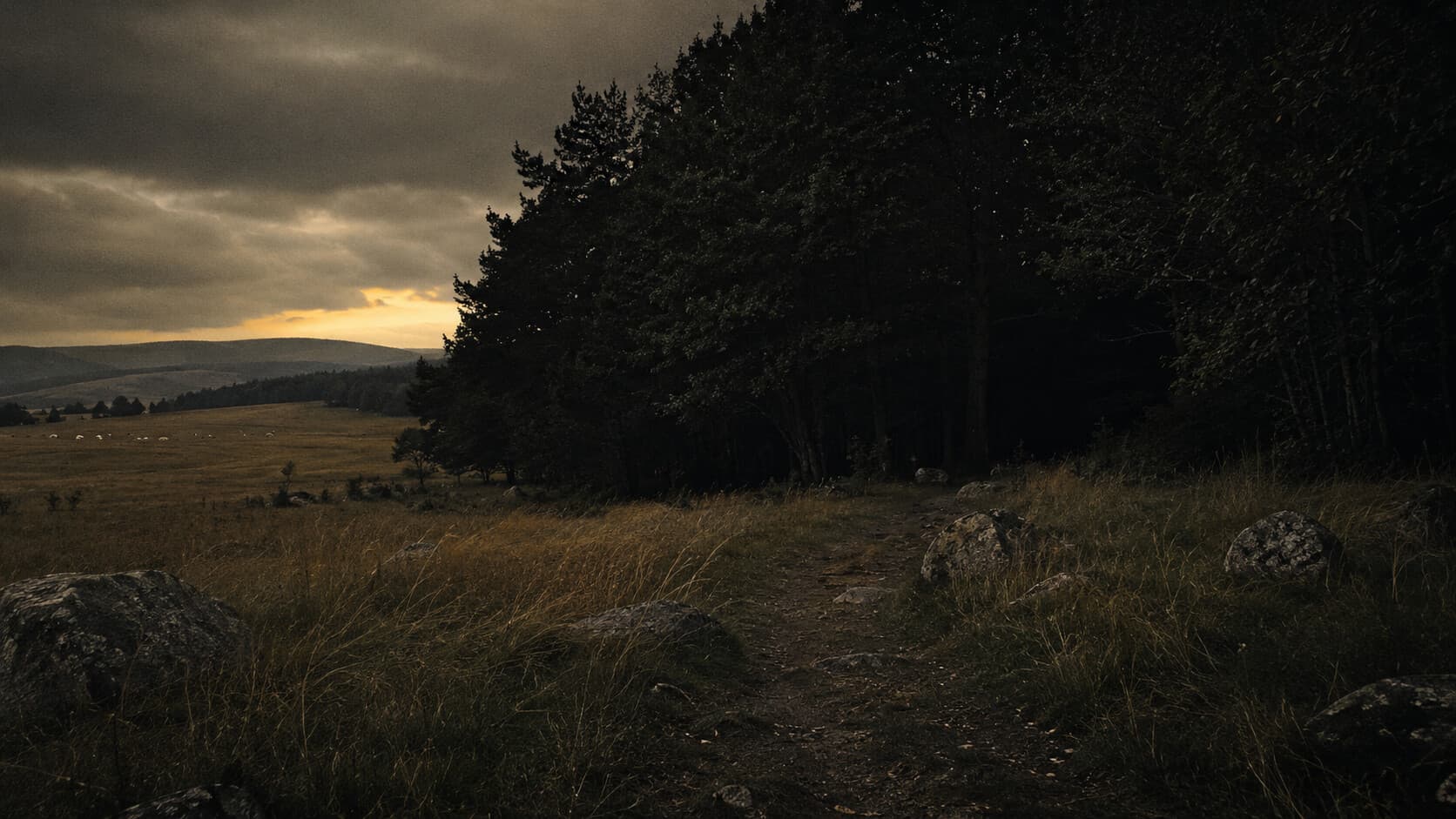 Margeride-Plateau im Gévaudan, Zentralmassiv, Frankreich — Schauplatz der Bestie-Angriffe 1764–1767