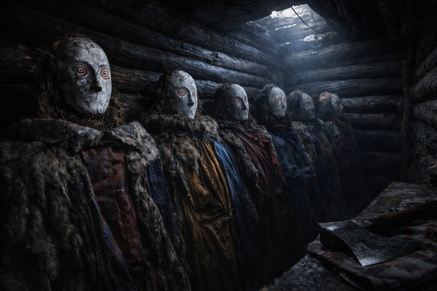 Gipsmasken der Taschtyk-Kultur — Oglachty-Nekropole, Chakassien
